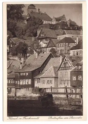 AK, Kronach im Frankenwald, Stadtaufbau am Steinwehr, um 1930