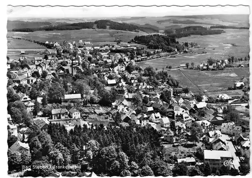 AK, Bad Steben im Frankenwald, Luftbild-Teilansicht, 1959