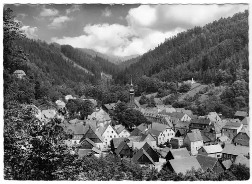 AK, Wirsberg im Fichtelgeb., Teilansicht mit Kirche, um 1970