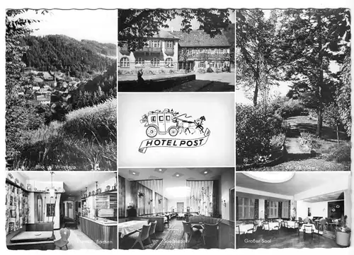 AK, Wirsberg Ofr., Hotel Post, sechs Abb., gestaltet, um 1968