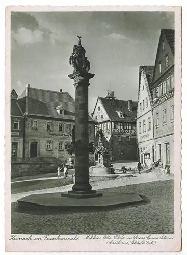 AK, Kronach im Frankenwald, Melchior-Otto-Platz m. Lucas Cranachhaus, um 1938