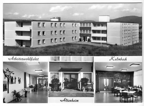 AK, Kulmbach, Altenheim der AWO, Johann-Benk-Str. 4, vier Abb., um 1969