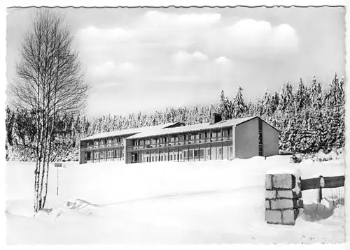 AK, Weißenstadt, Schullandhein, Südseite, Winteransicht, 1969