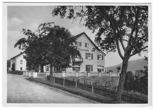 AK, Pommelsbrunn Hersbrucker Schweiz, Gaststätte "Zum Bahnhof", um 1950