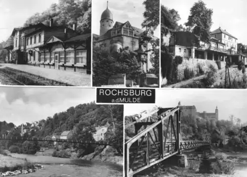 AK, Rochsburg Mulde, fünf Abb., 1970