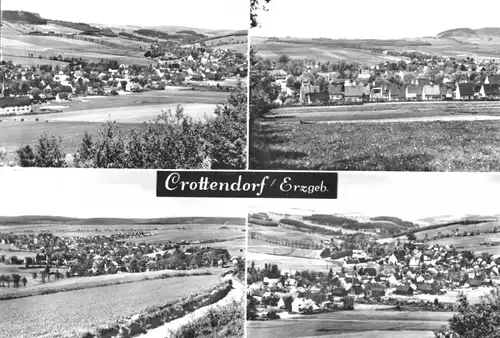 AK, Crottendorf Erzgeb., vier Teilansichten, 1977