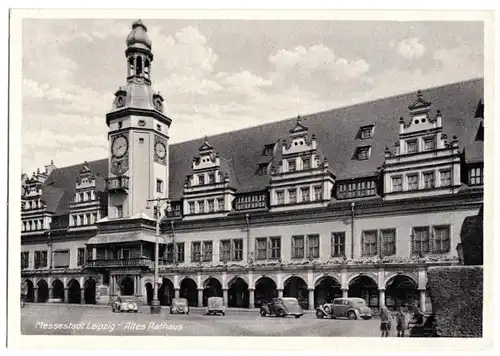 AK, Leipzig, Altes Rathaus, 1951