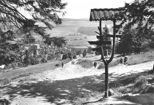 AK, Kurort Oberwiesenthal, Blick vom Eckbauer, 1985