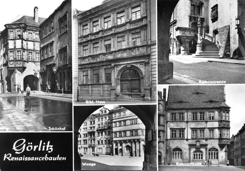AK, Görlitz, fünf Abb., Renaissancebauten, 1974