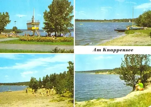 AK, Knappensee Kr. Hoyerswerda, vier Abb. - Am Knappensee, 1983