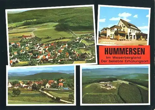 AK, Hummersen, Weserbergland, 4 Abb., u.a. Übersicht