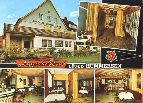 AK, Lüdge - Hummersen, Hotel "Lippische Rose", 1972