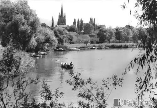 AK, Werder Havel, Blick zur Insel, 1977