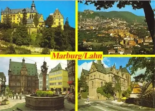 AK, Marburg Lahn, vier Abb., um 1990