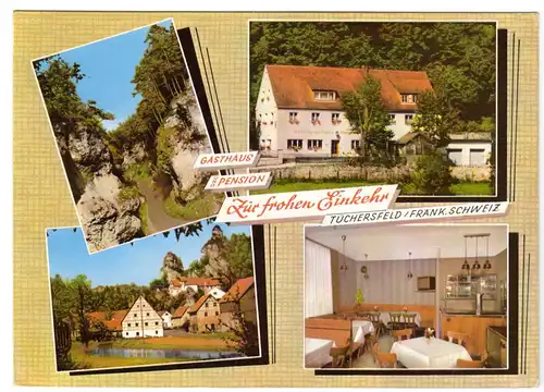AK, Tüchersfeld Fränk. Schweiz, Gasthaus u. Pension "Zur frohen Einkehr", 1970