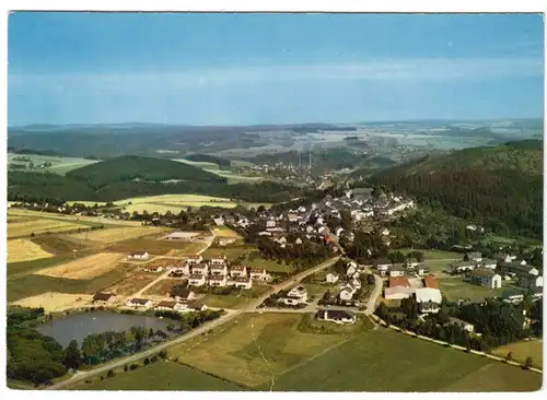 AK, Lichtenberg im Frankenwald, Luftbildansicht, um 1975