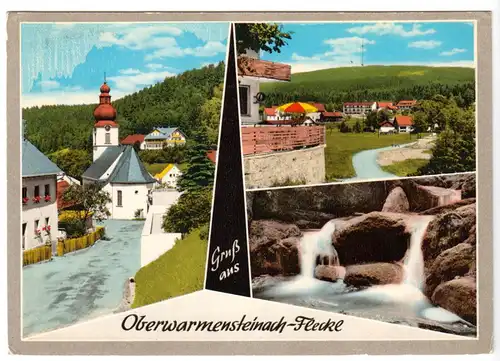 AK, Oberwarmensteinach - Fleckl, drei Abb., gestaltet, 1976