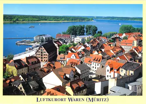 AK, Waren Müritz, Blick auf die Altstadt und Müritz, um 2005