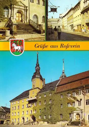 AK, Roßwein Kr. Döbeln, drei Abb., 1988