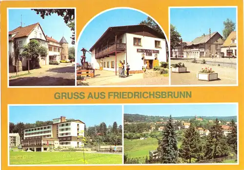 AK, Friedrichsbrunn Kr. Quedlinburg, fünf Abb, gestaltet, 1982