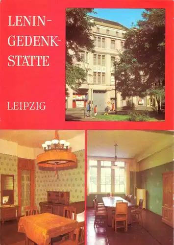 AK, Leipzig, Lenin-Gedenkstätte, drei Abb., 1979