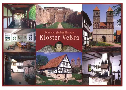 AK, Veßra, Hennebergisches Museum Kloster Veßra, sieben Abb., um 2000