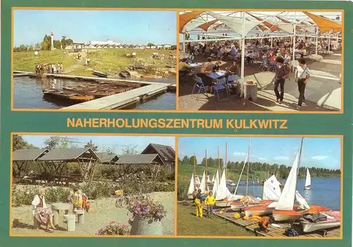 AK, Kulkwitz Kr. Leipzig, Naherholungszentrum Kulkwitz, vier Abb., 1987