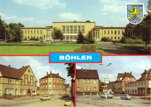 AK, Böhlen Kr. Borna, drei Abb., 1987