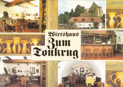 AK, Gnandstein, Wirtshaus zum Tonkrug, acht Abb., um 2000