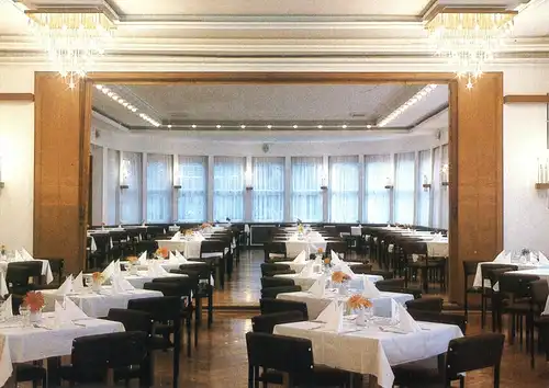 AK, Colditz, Restaurant "Waldhaus", Gastraum, um 1990