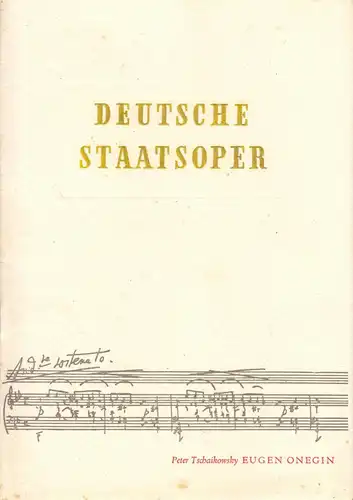 Theaterprogramm, Deutsche Staatsoper Berlin, Eugen Onegin, 1954