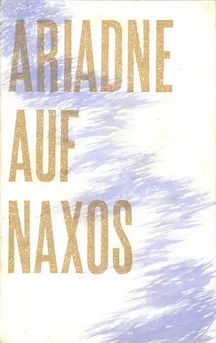 Theaterprogramm, Deutsche Staatsoper Berlin, Ariadne auf Naxos, 1965