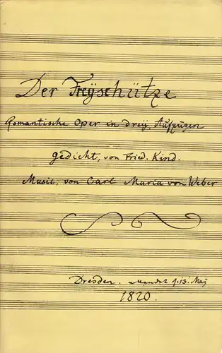 Theaterprogramm, Deutsche Staatsoper Berlin, Der Freischütz, 1970