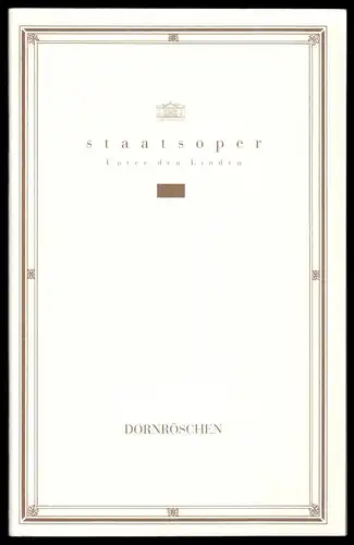 Theaterprogramm, Deutsche Staatsoper Berlin, Dornröschen, 1996