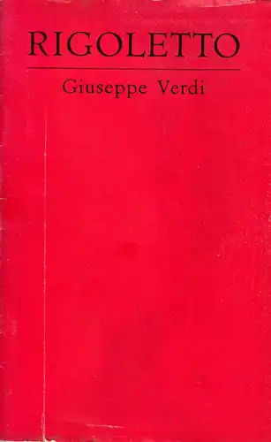 Theaterprogramm, Deutsche Staatsoper Berlin, Rigoletto, 1966