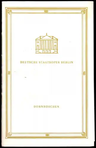 Theaterprogramm, Deutsche Staatsoper Berlin, Dornröschen, 1970