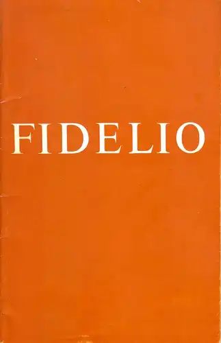 Theaterprogramm, Deutsche Staatsoper Berlin, Fidelio, 1971