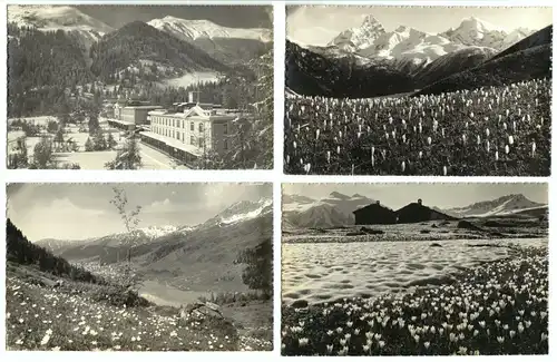 14 AK, Davos und nähere Umgebung, Fotokarten, 1928