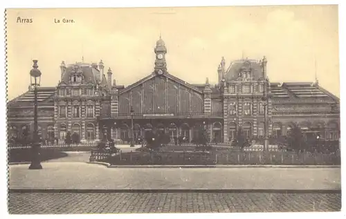 AK, Arras, Nord-Pas-de-Calais, Le Gare, Bahnhof, ca. 1915