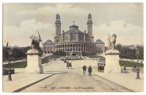 AK, Paris, Le Trocadéro, um 1920