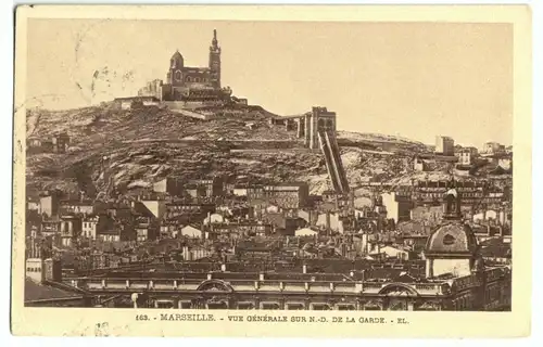 AK, Marseille, Vue Generale sur N.-D., Gesamtansicht, 1918