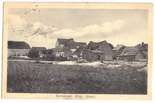 AK, Bertricourt Dep. Aisne, Teilansicht, 1915