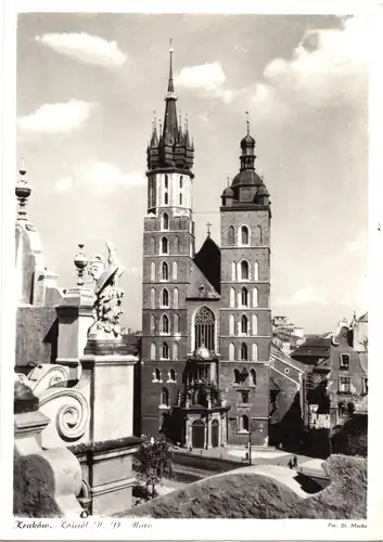 AK, Kraków, Krakau, Kościół Marii, Marienkirche, um 1962