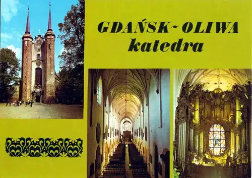 AK, Gdańsk - Oliwa, Danzig - Oliva, Katedra, Kirche, 1970
