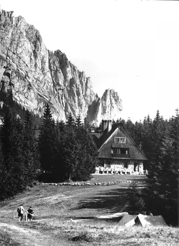 AK, Tatry Zachodnie, West-Tatra, Schronisko na Ornaku, Hostel auf d. Ornaku 1970