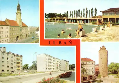 AK, Lubań, Lauban, cztery ilustracje, vier Abb., 1985