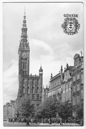 AK, Gdansk, Danzig, Ratusz Prawomiejski, Rathaus, 1965