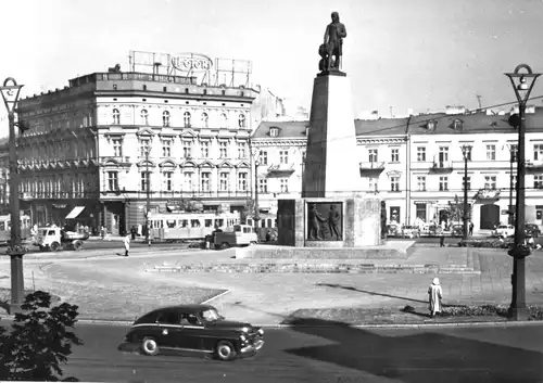 AK,  Łódź, Lodz, Plac Wolnisci, Friedenplatz, 1967