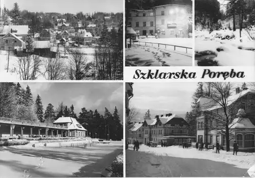 AK, Szklarska Poręba, Schreiberhau, fünf Winteransichten, um 1970