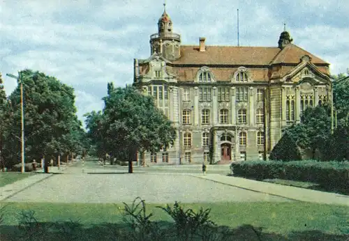 AK, Bydgoszcz, Bromberg, Technikum Kolejowe, Technische Eisenbahnschule, 1965